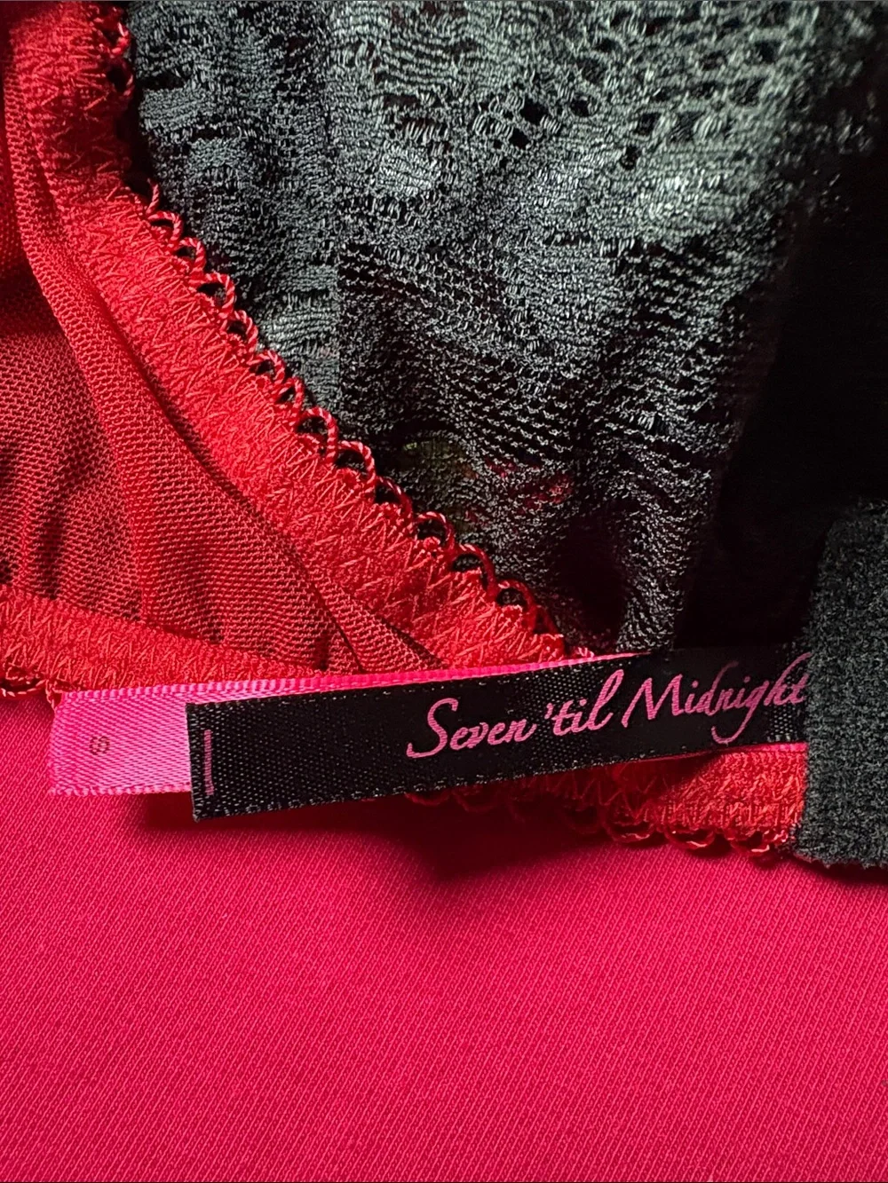 Black Lace and Red Garter Belt